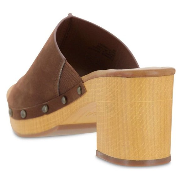 MIA Merel Studded Block Heel Mule Sandal Shoes 39  9 Brown NEW - Picture 4 of 11